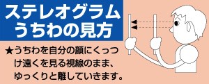 ステレオグラムうちわの見方