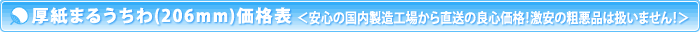 厚紙まるうちわ（208mm）価格表
