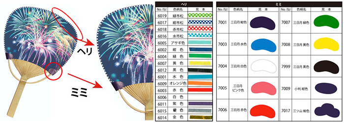 平柄コンパクト竹うちわの説明・オプション